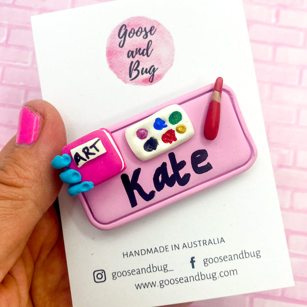 Name Badge - Art theme