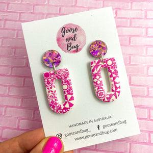 Tickled Pink - U-Shape Dangles