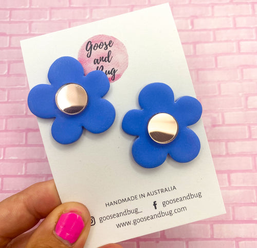 Daisy Fun Studs - Blue