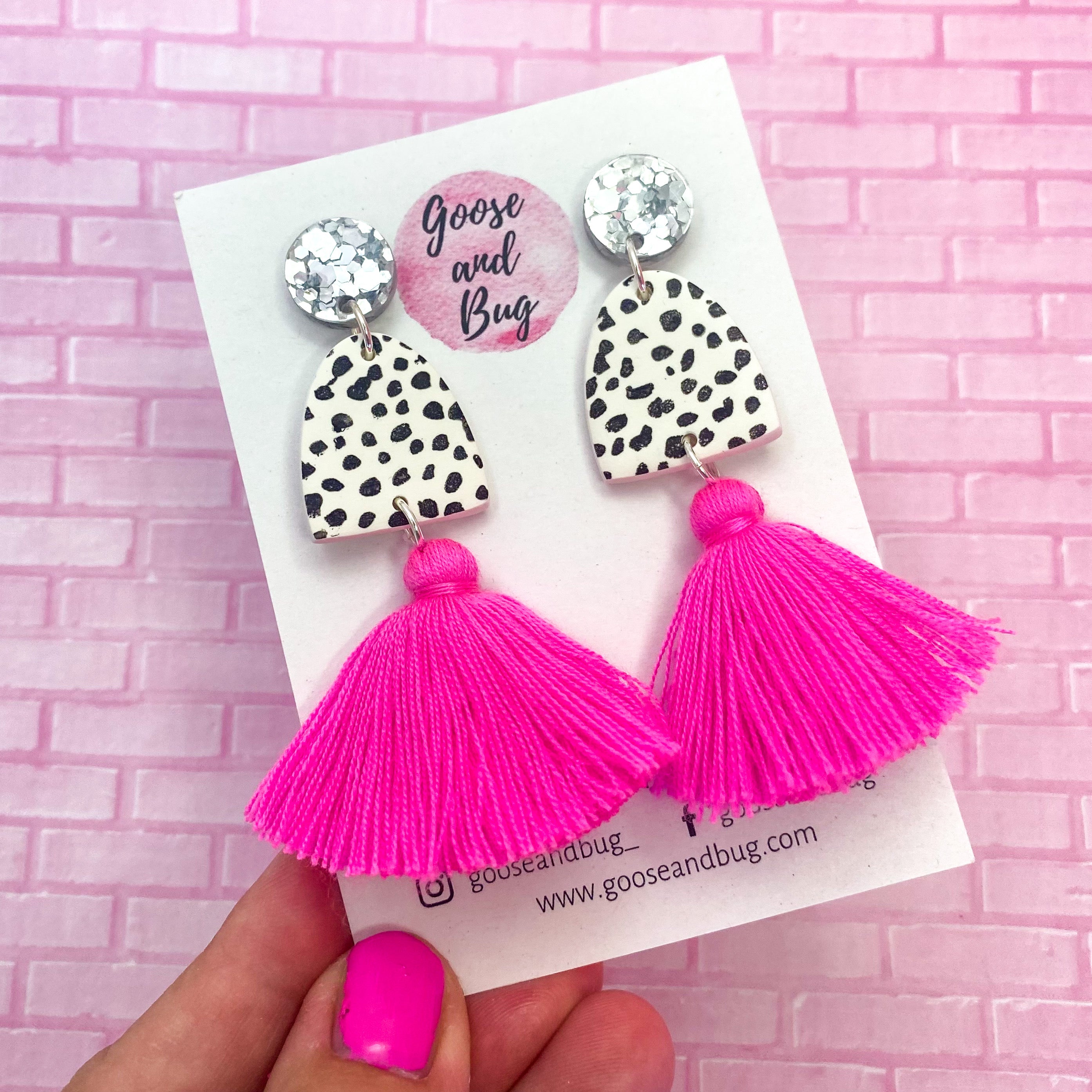 Tassels Hot Pink Goose and Bug